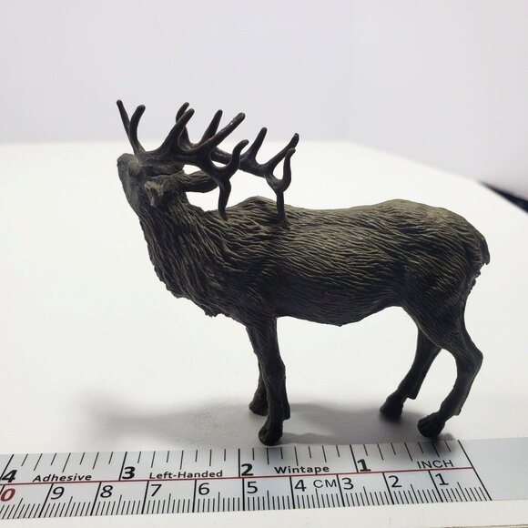 New Ray Elk 3" Vintage Figure Wildlife Brown Plastic - Picture 6 of 16